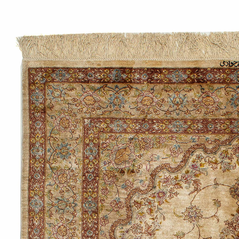 Tappeto di seta - Ghom seta - Premio - 188 x 130 cm - beige