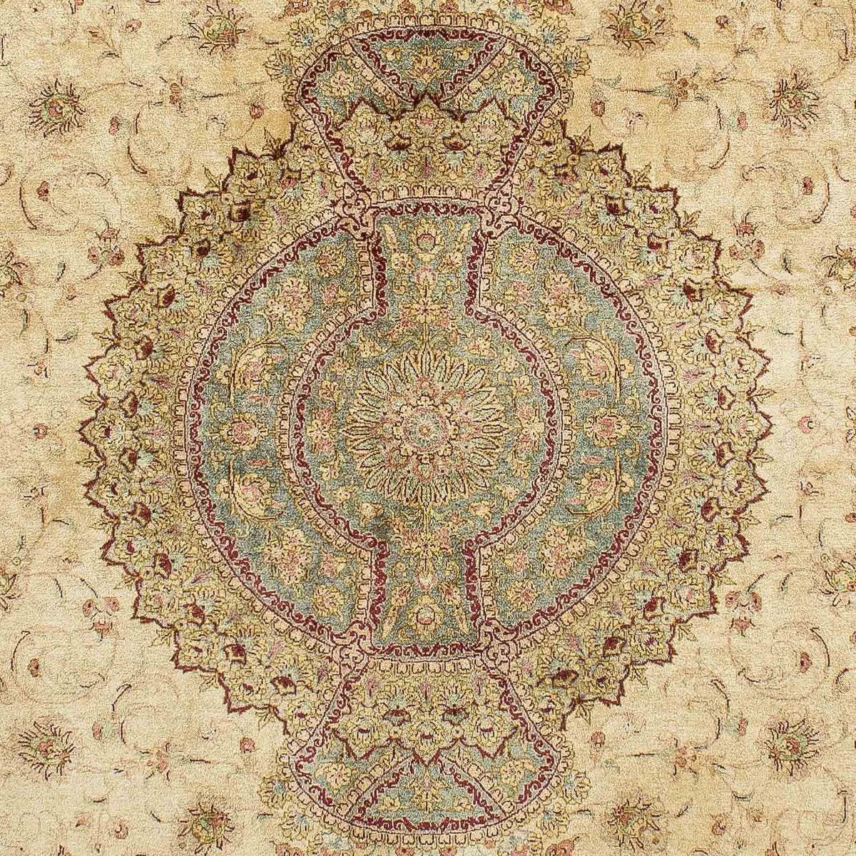 Tappeto di seta - Ghom seta - Premio - 197 x 131 cm - beige