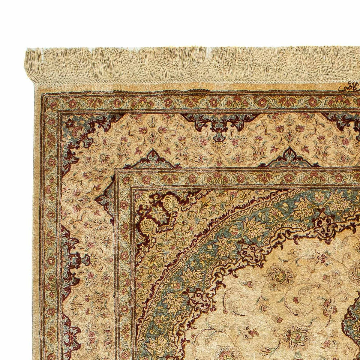 Tappeto di seta - Ghom seta - Premio - 197 x 131 cm - beige