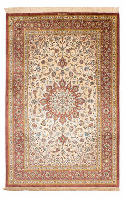 Tappeto di seta - Ghom seta - Premio - 200 x 128 cm - beige