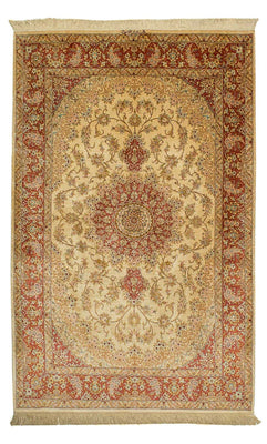 Tappeto di seta - Ghom seta - Premio - 210 x 130 cm - beige