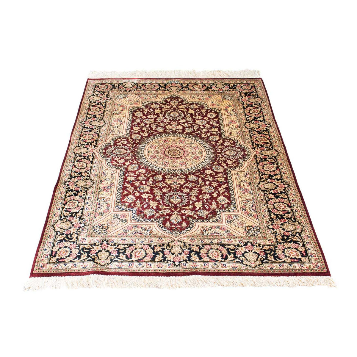 Tappeto Persero - Ghom - 144 x 95 cm - rosso scuro