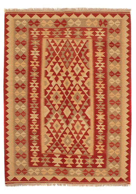 Tappeto Kelim - Orientale - 198 x 146 cm - rosso scuro
