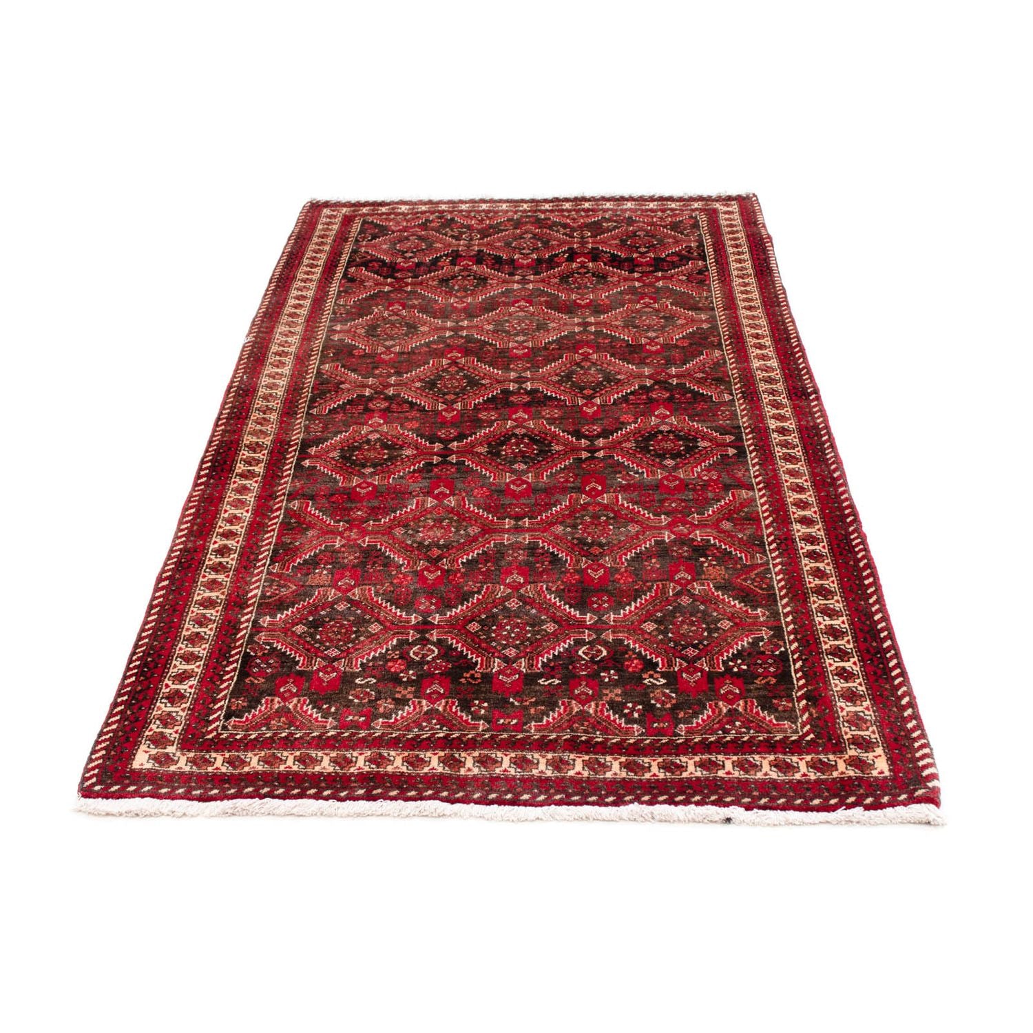 Tappeto corsia Tappeto Belutsch - 195 x 99 cm - rosso scuro