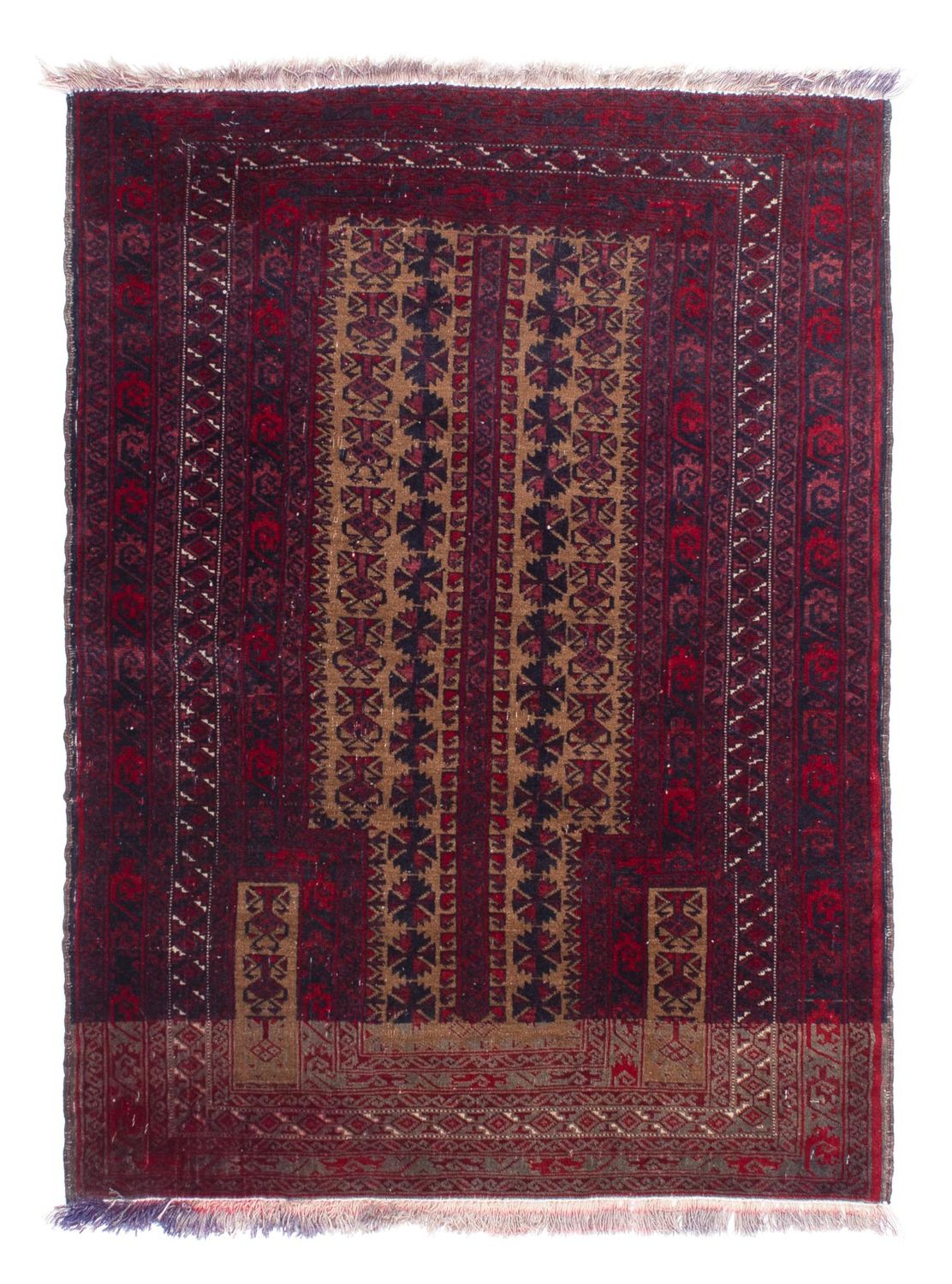 Tappeto Belutsch - 125 x 92 cm - rosso scuro