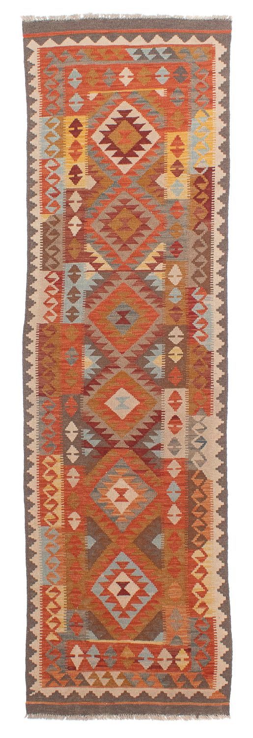 Tappeto corsia Tappeto Kelim - Splash - 296 x 76 cm - rosso chiaro