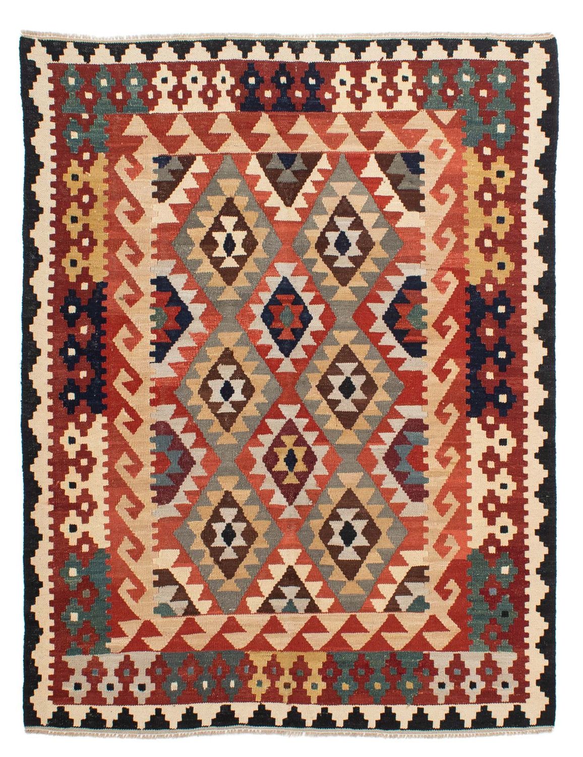 Tappeto Kelim - Splash - 189 x 157 cm - multicolore