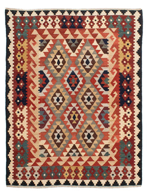 Tappeto Kelim - Splash - 189 x 157 cm - multicolore