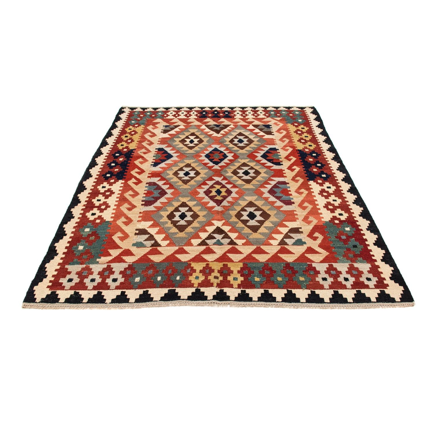 Tappeto Kelim - Splash - 189 x 157 cm - multicolore
