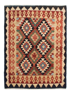 Tappeto Kelim - Splash - 202 x 155 cm - multicolore