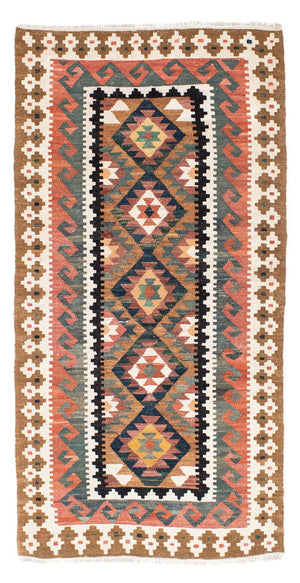 Tappeto corsia Tappeto Kelim - Orientale - 200 x 101 cm - marrone chiaro