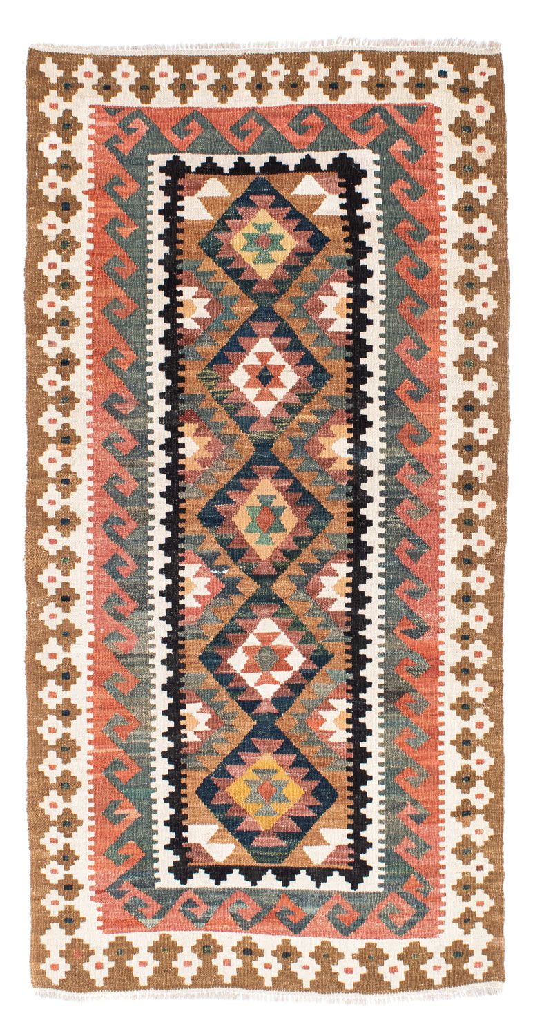 Tappeto corsia Tappeto Kelim - Orientale - 200 x 101 cm - marrone chiaro