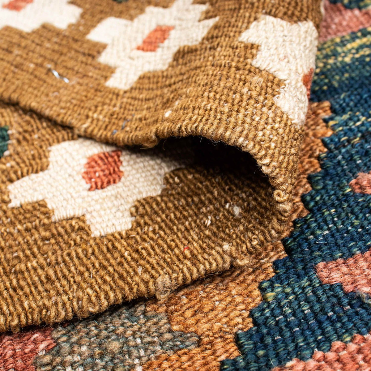 Tappeto corsia Tappeto Kelim - Orientale - 200 x 101 cm - marrone chiaro