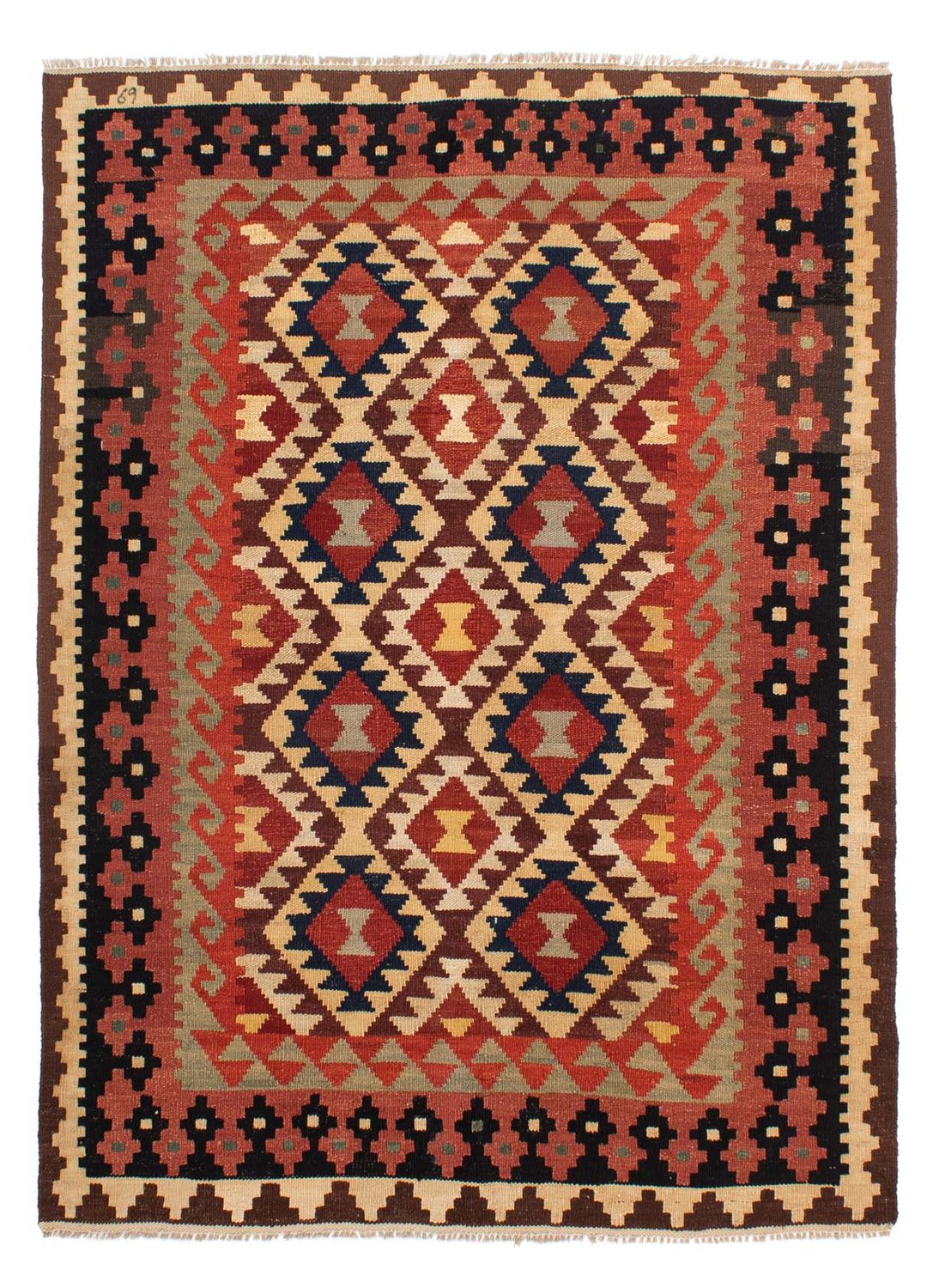 Tappeto Kelim - Splash - 203 x 153 cm - multicolore