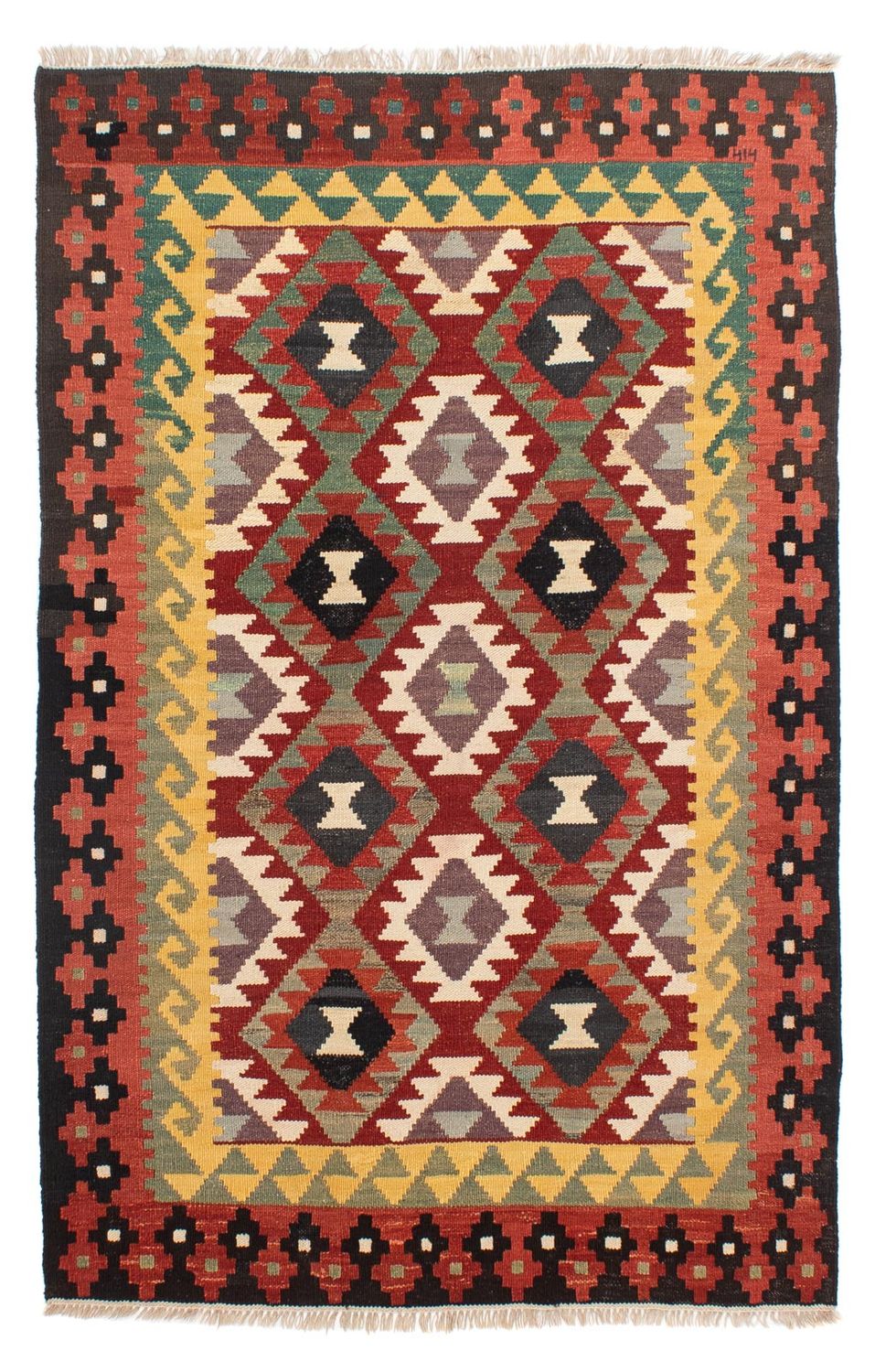 Tappeto Kelim - Splash - 194 x 126 cm - multicolore