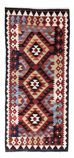 Tappeto corsia Tappeto Kelim - Orientale - 222 x 100 cm - multicolore