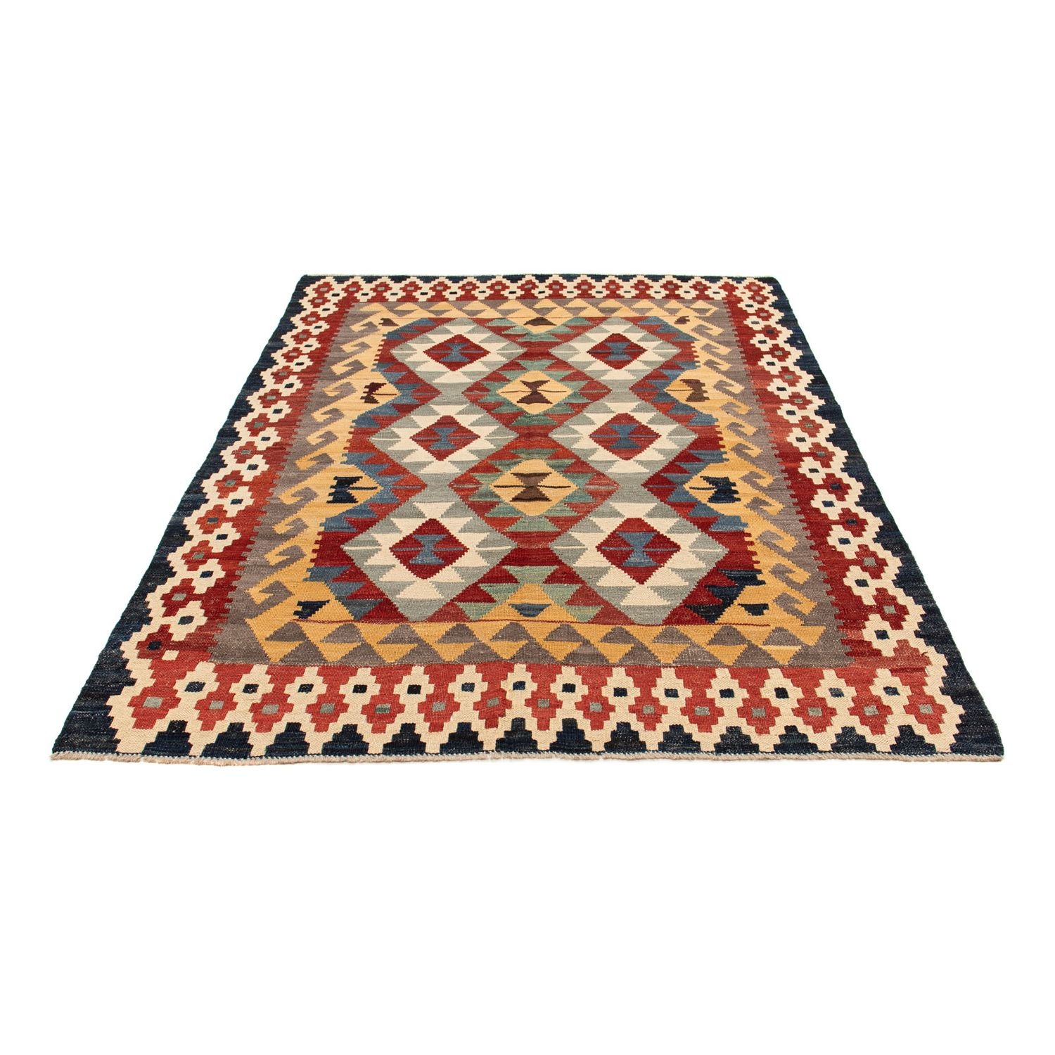 Tappeto Kelim - Splash - 203 x 153 cm - multicolore