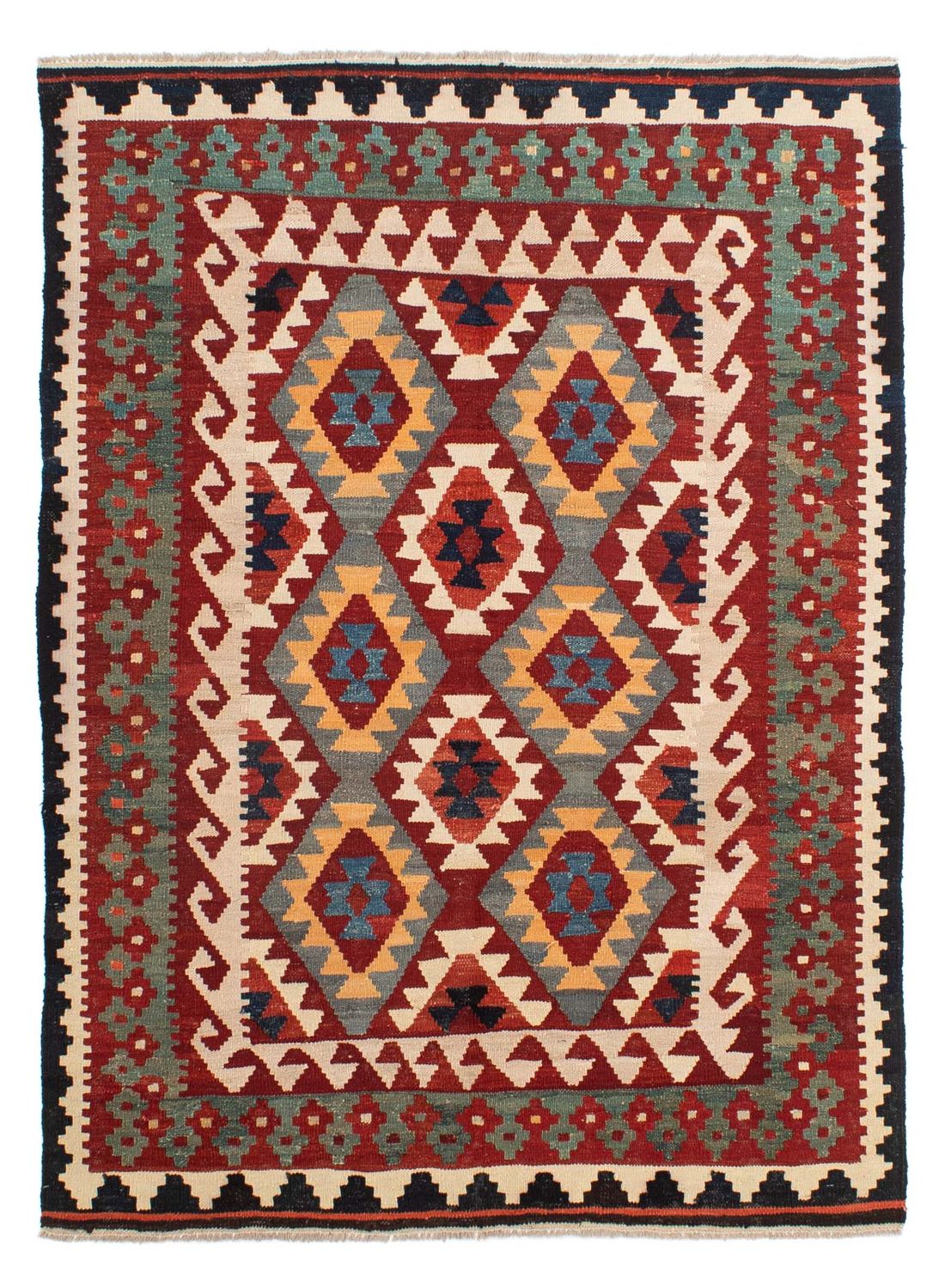 Tappeto Kelim - Splash - 203 x 147 cm - multicolore