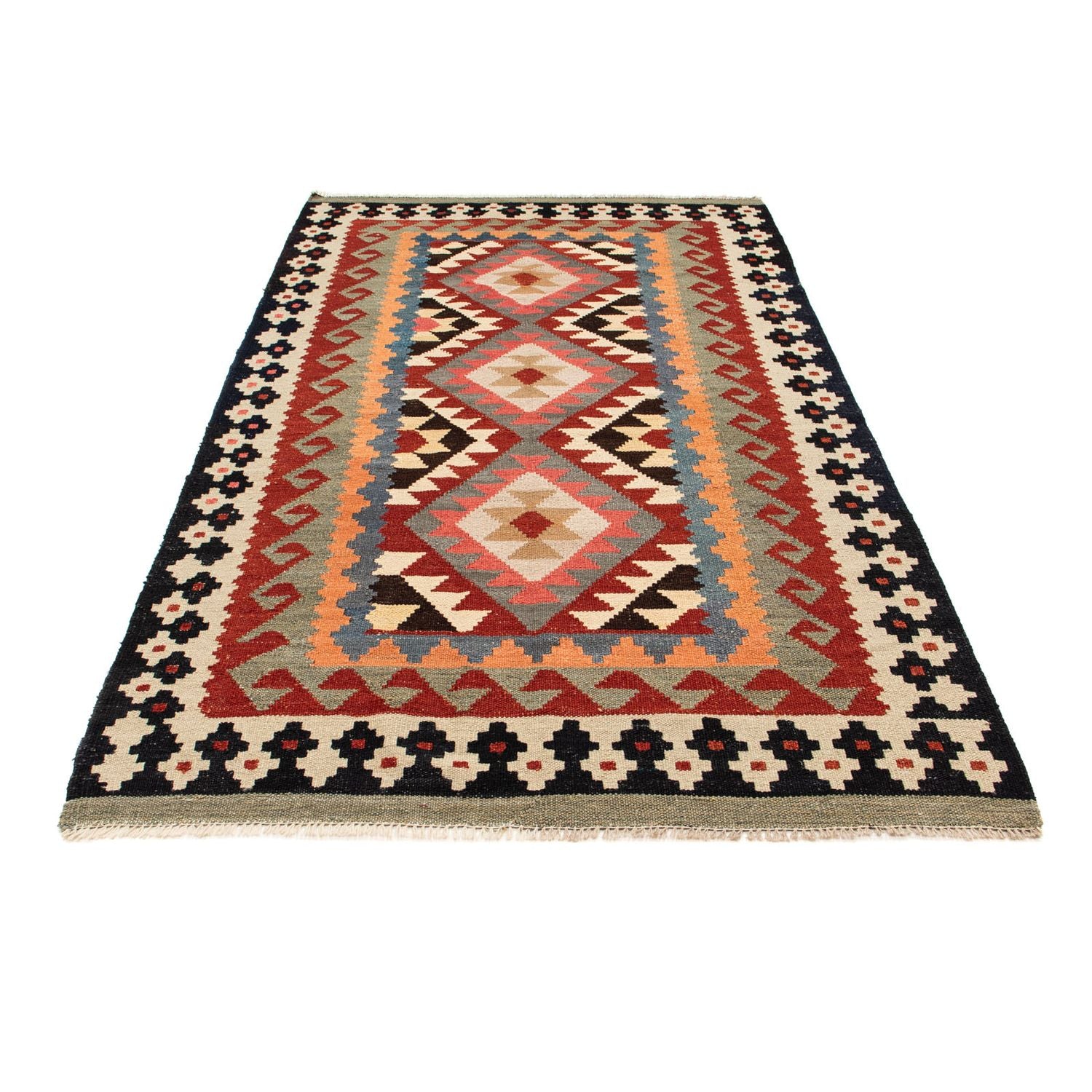 Tappeto Kelim - Splash - 206 x 123 cm - multicolore
