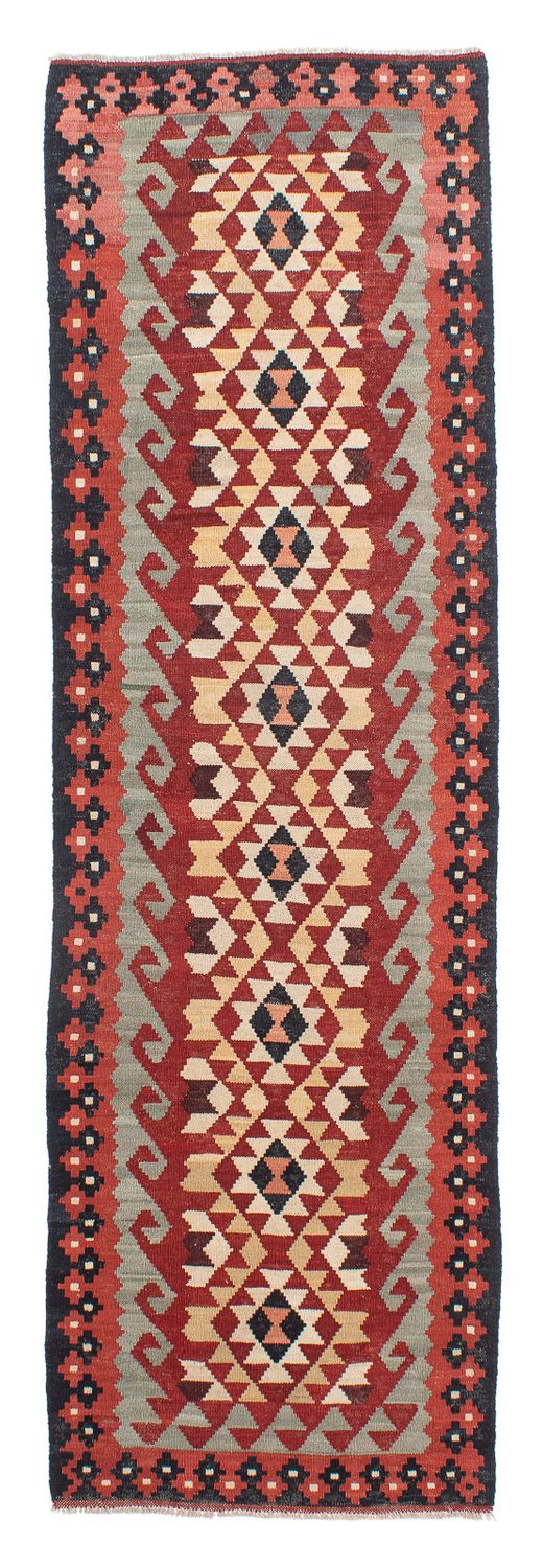 Tappeto corsia Tappeto Kelim - Splash - 285 x 87 cm - rosso chiaro
