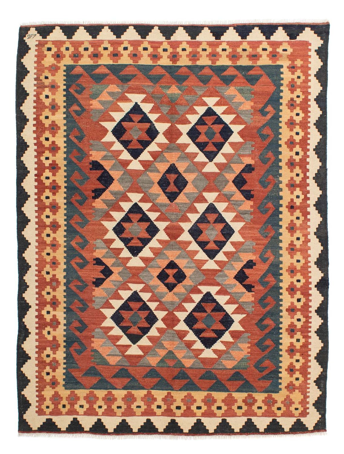 Tappeto Kelim - Splash - 205 x 158 cm - multicolore