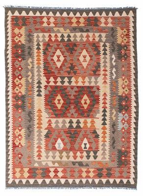 Tappeto Kelim - Orientale - 194 x 147 cm - rosso chiaro