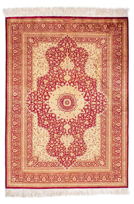 Tappeto Persero - Ghom - 147 x 102 cm - rosso scuro