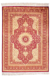 Tappeto Persero - Ghom - 147 x 102 cm - rosso scuro