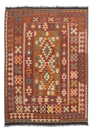 Tappeto Kelim - Splash - 201 x 153 cm - multicolore