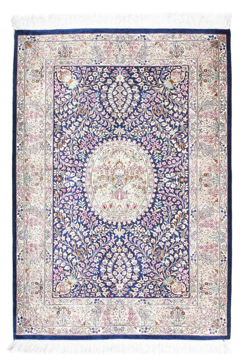 Tappeto Persero - Ghom - 119 x 82 cm - blu scuro