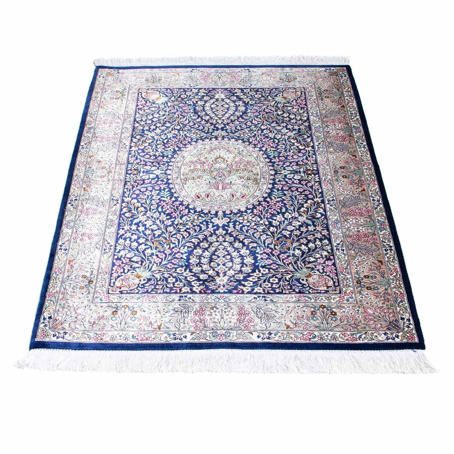 Tappeto Persero - Ghom - 119 x 82 cm - blu scuro