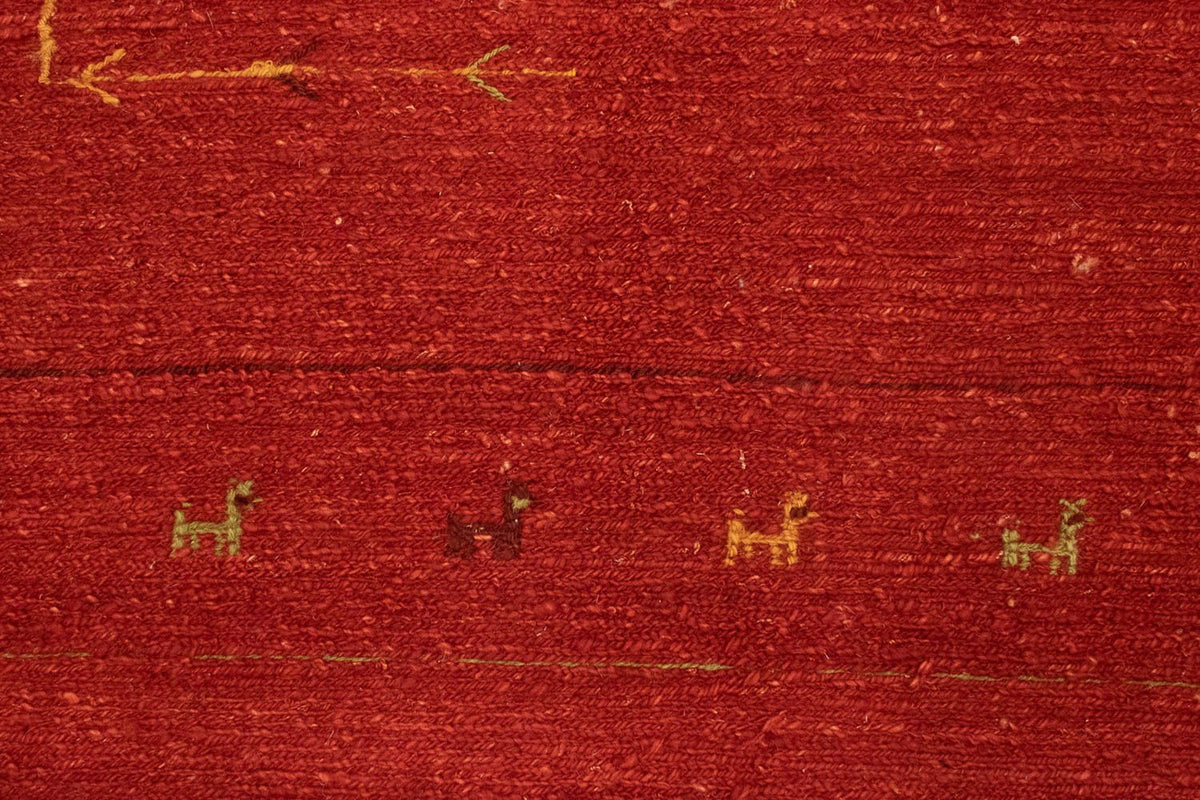 Tappeto Gabbeh - Persero - 195 x 151 cm - rosso