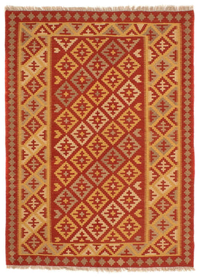 Tappeto Kelim - Orientale - 205 x 150 cm - rosso scuro
