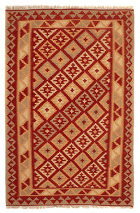 Tappeto Kelim - Orientale - 212 x 145 cm - rosso scuro