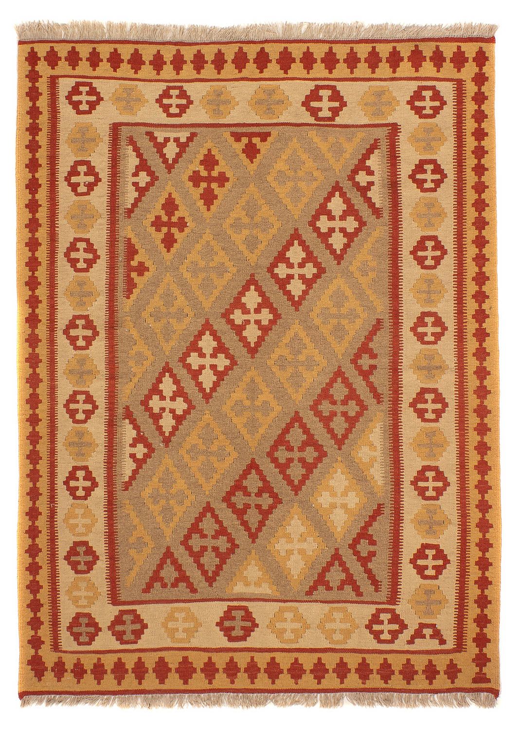 Tappeto Kelim - Orientale - 198 x 146 cm - marrone chiaro