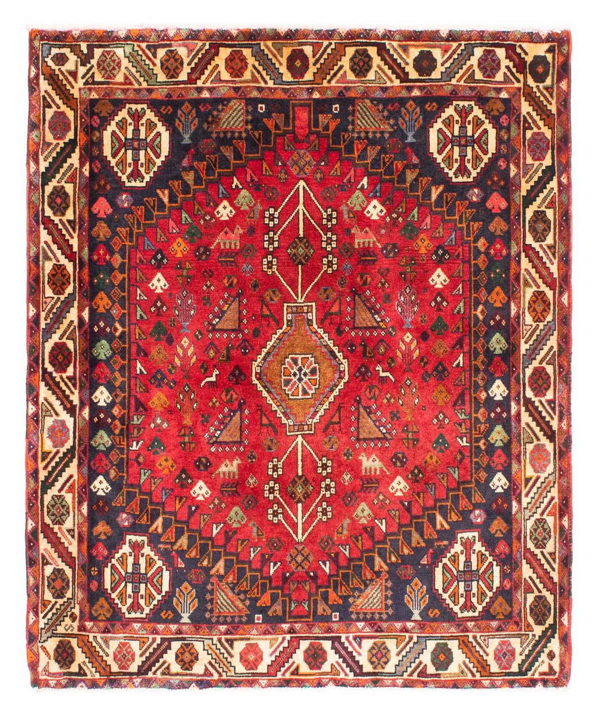 Tappeto Persero - Nomade - 162 x 130 cm - rosso scuro