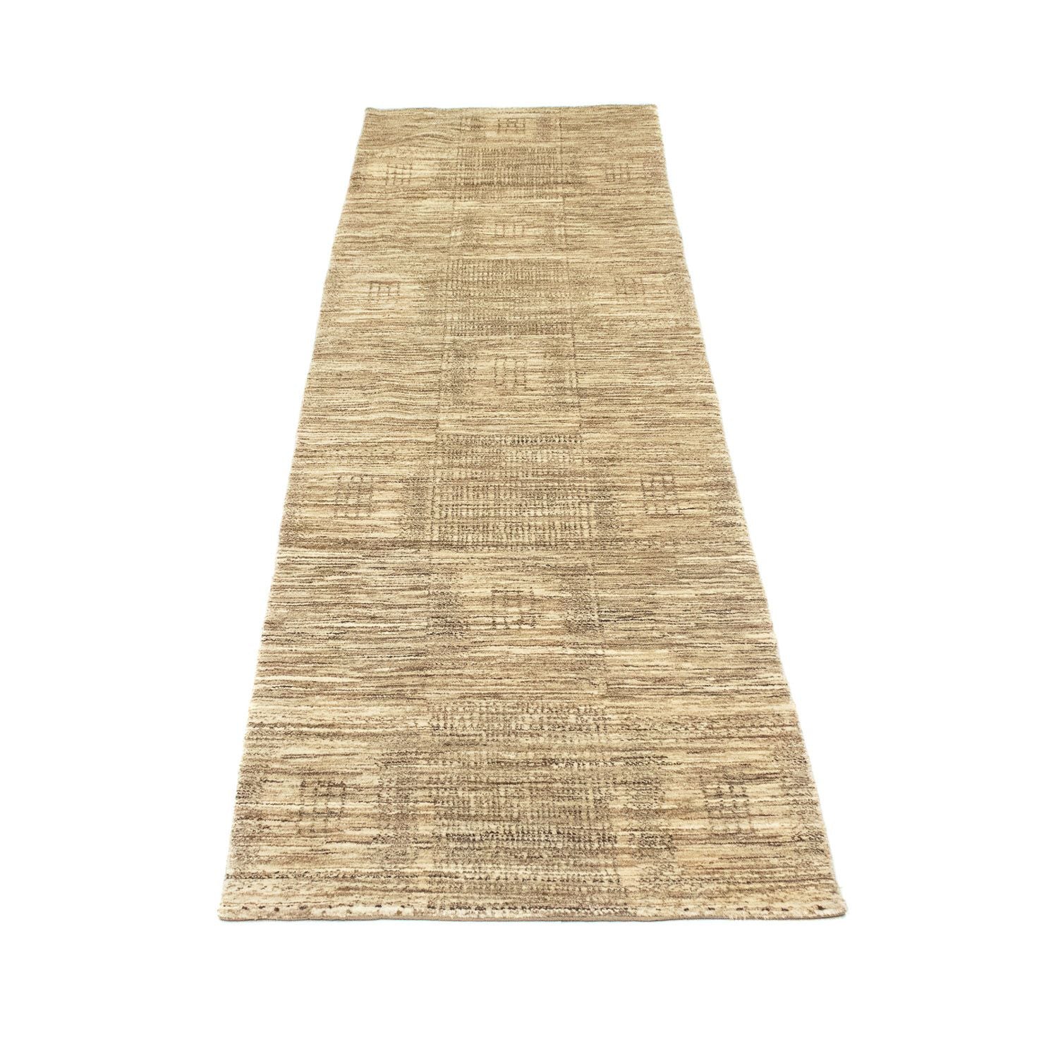 Tappeto corsia Tappeto Gabbeh - Indus - 303 x 75 cm - beige