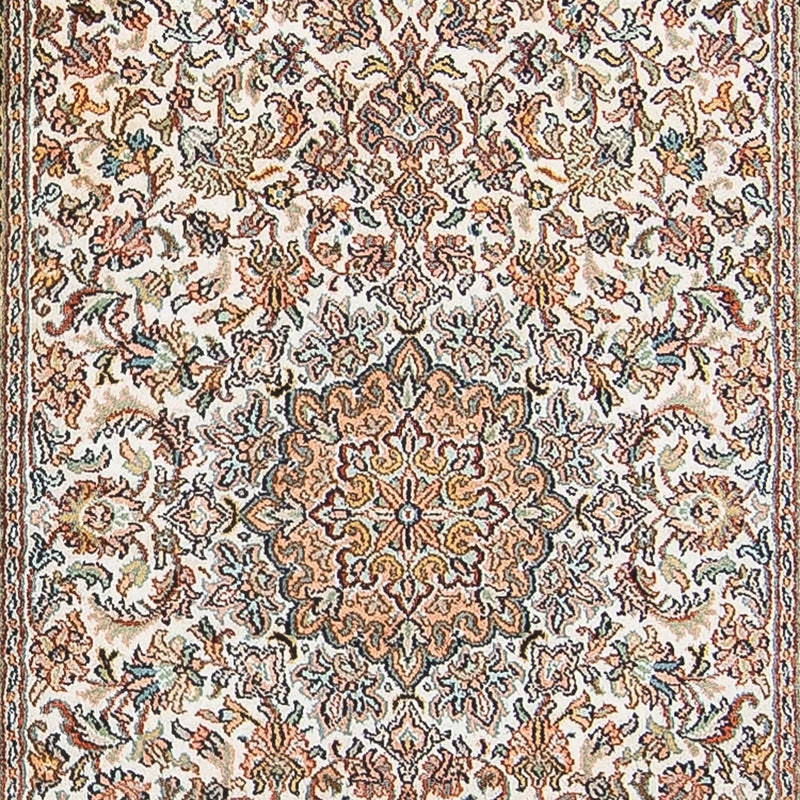 Tappeto corsia Tappeto di seta - Seta del Kashmir - 316 x 81 cm - beige