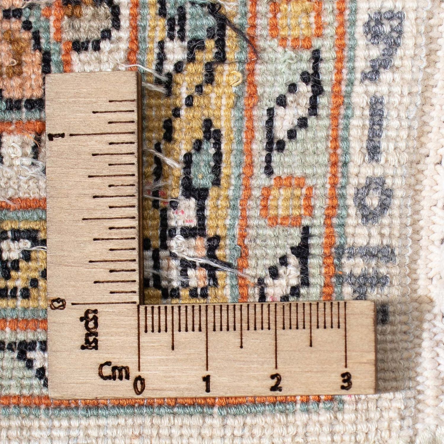 Tappeto corsia Tappeto di seta - Seta del Kashmir - 316 x 81 cm - beige