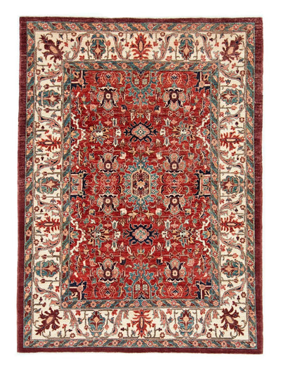 Tappeto afgano 148x200cm - Tappeto orientale - rosso scuro