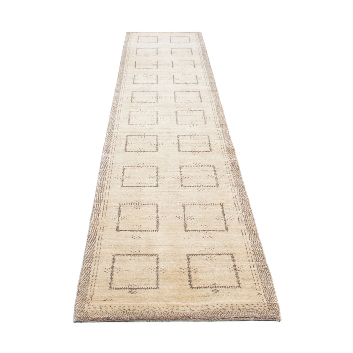 Tappeto corsia Tappeto Gabbeh - Loribaft Persero - 345 x 75 cm - beige