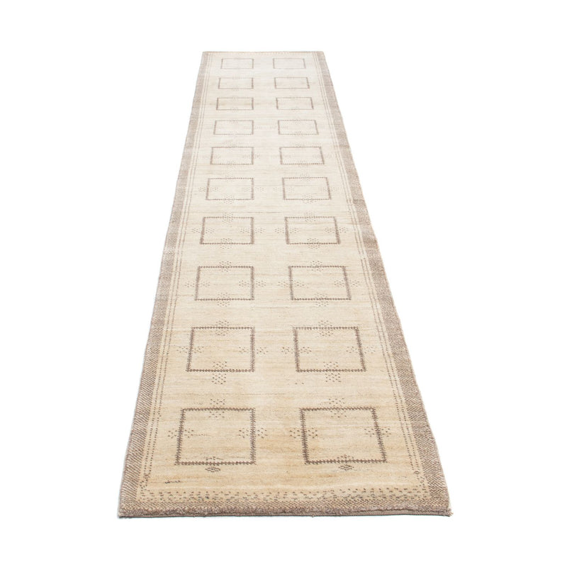 Tappeto corsia Tappeto Gabbeh - Loribaft Persero - 345 x 75 cm - beige
