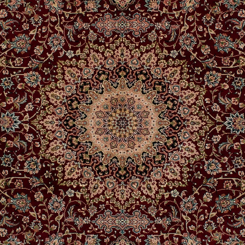 Tappeto di seta - seta cinese - 183 x 122 cm - rosso scuro