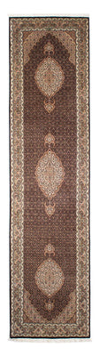 Tappeto corsia Tappeto Persero - Tabriz - 302 x 82 cm - blu scuro