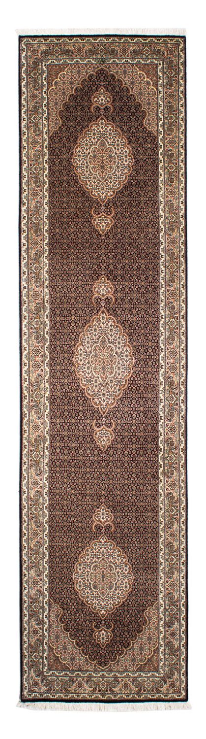 Tappeto corsia Tappeto Persero - Tabriz - 302 x 82 cm - blu scuro