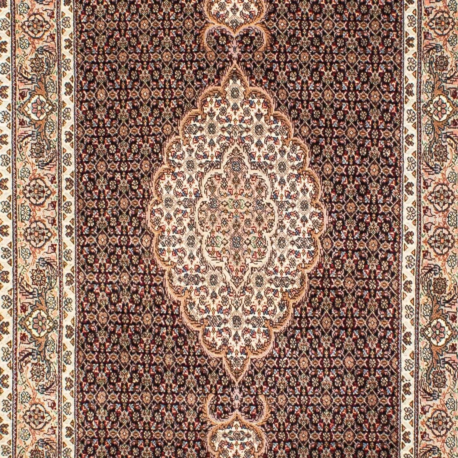 Tappeto corsia Tappeto Persero - Tabriz - 302 x 82 cm - blu scuro