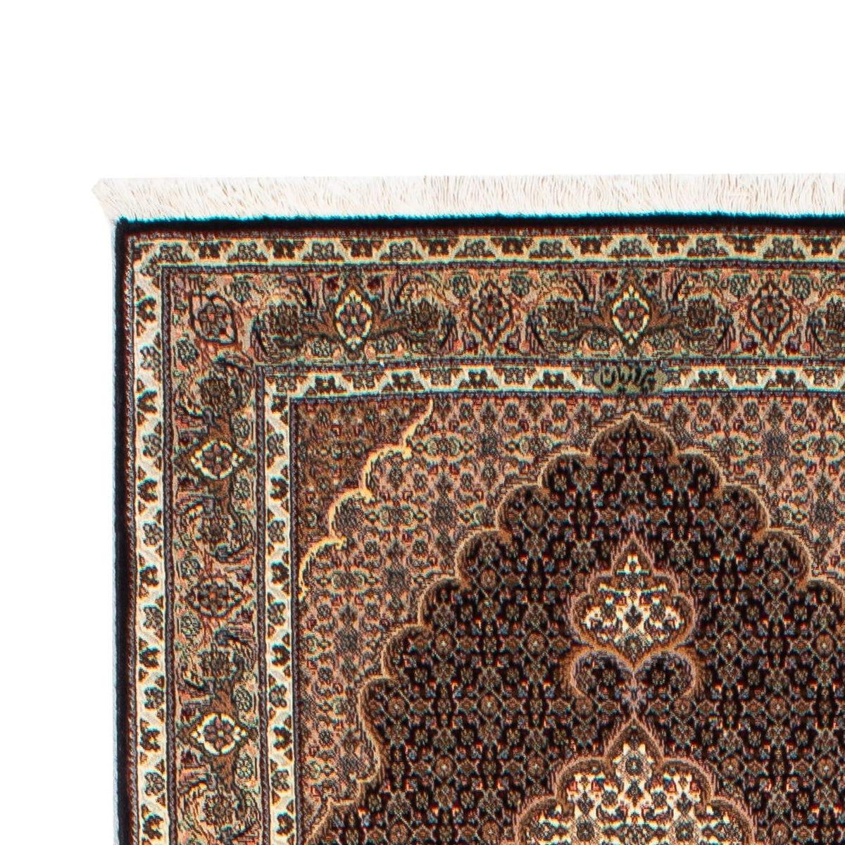 Tappeto corsia Tappeto Persero - Tabriz - 302 x 82 cm - blu scuro