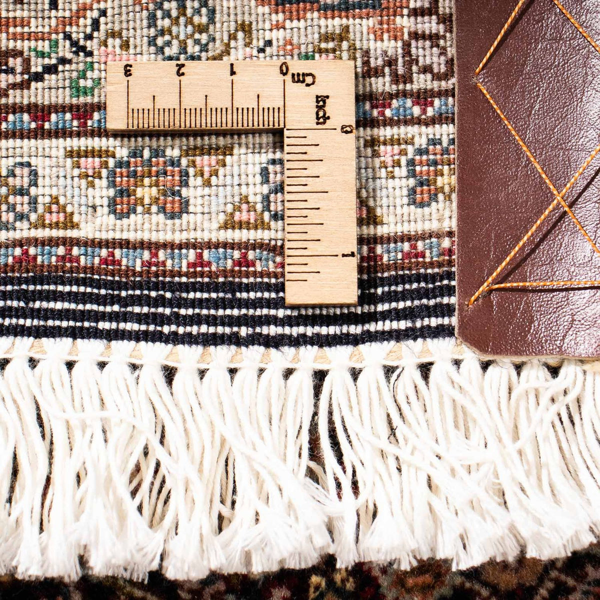 Tappeto corsia Tappeto Persero - Tabriz - 302 x 82 cm - blu scuro