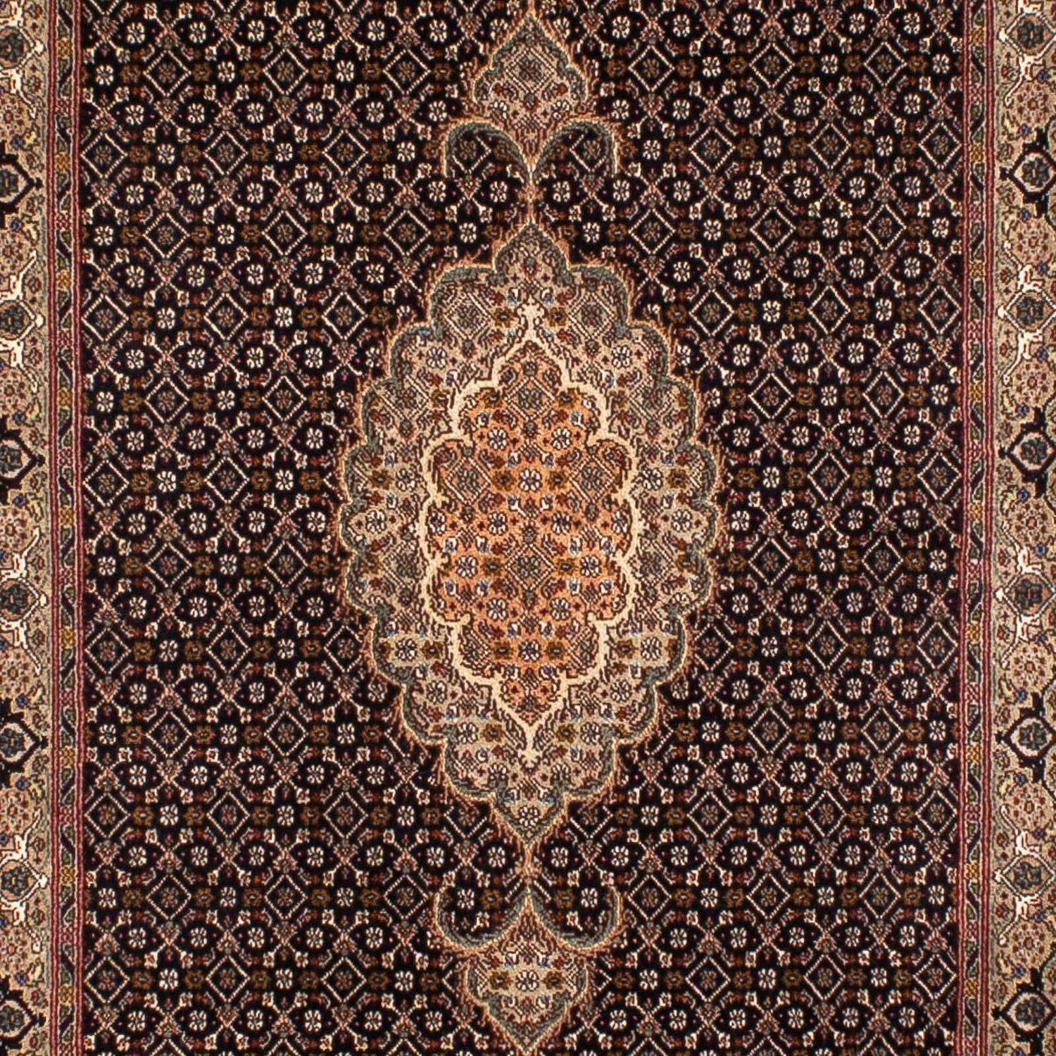 Tappeto corsia Tappeto Persero - Tabriz - 295 x 77 cm - blu scuro