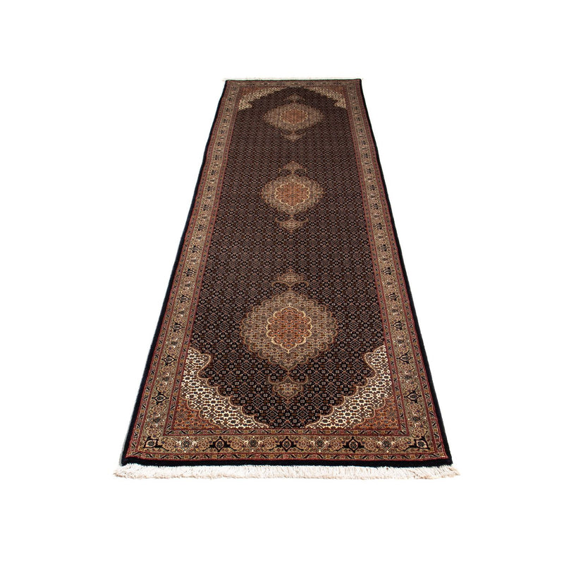 Tappeto corsia Tappeto Persero - Tabriz - 295 x 77 cm - blu scuro